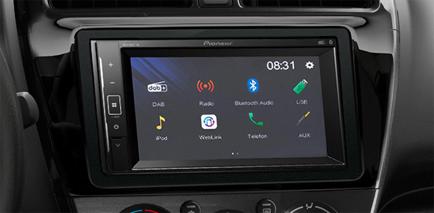 Infotainment Space Star Select Detailabbildung zum Infotainment für den Space Star Select